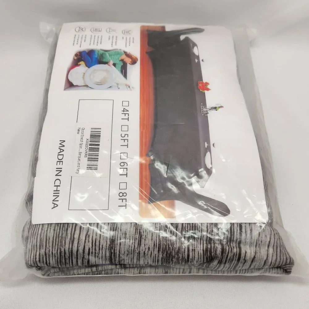 Obstal Stretch Spandex Tablecloth Cover for Standard Folding Tables
